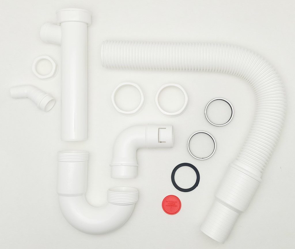 keenberk Siphon flexibel für Küche Geräteanschluss 1 1/2 Zoll mit 40 / 50 mm Anschluss