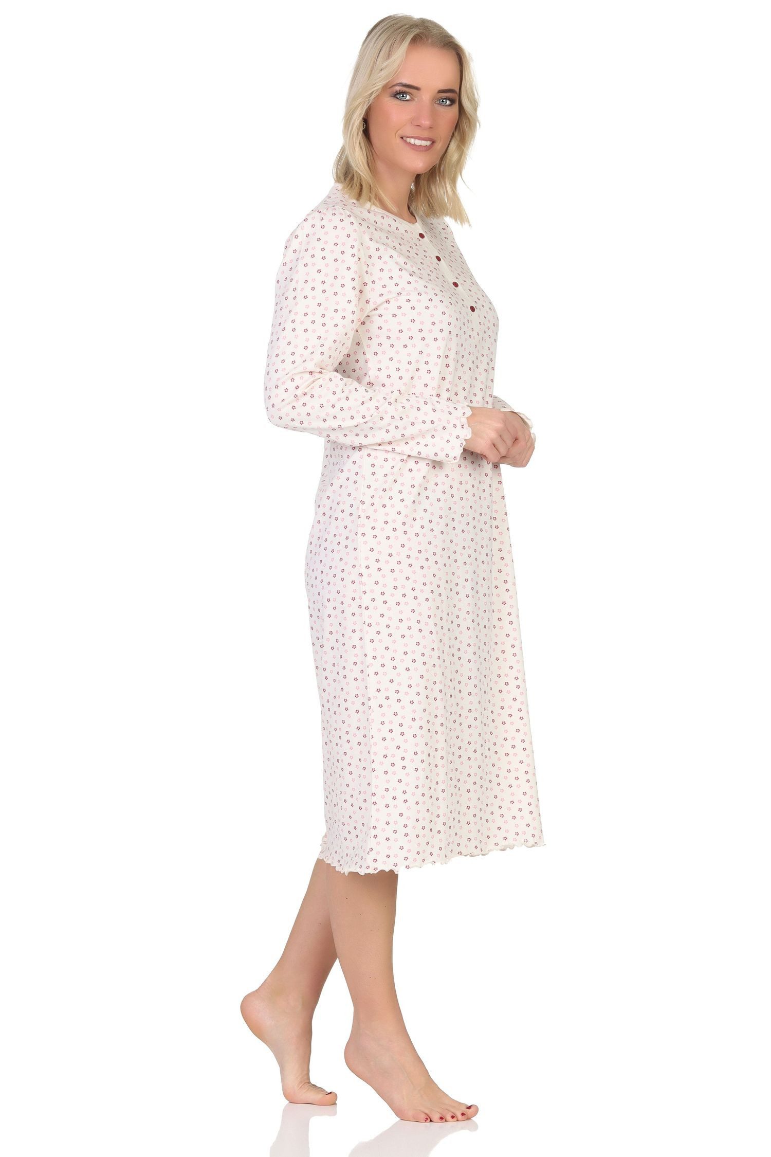 Normann Nachthemd Normann Damen langarm Nachthemd im klassisch eleganten Design