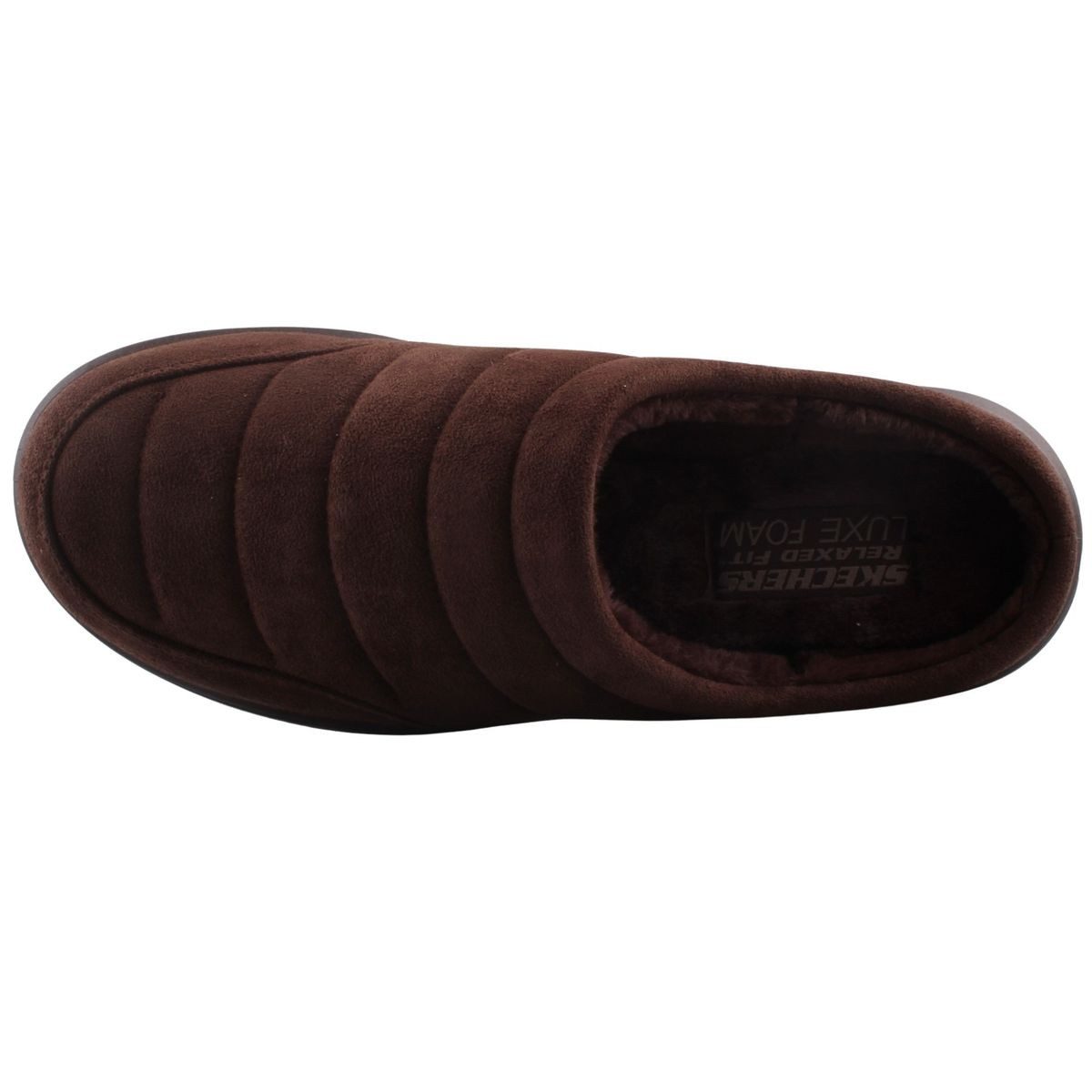 Skechers 204636-CHOC Hausschuh Komfortable Herren-Pantolette mit weichem Kunstfellfutter – Bild 5 von 5