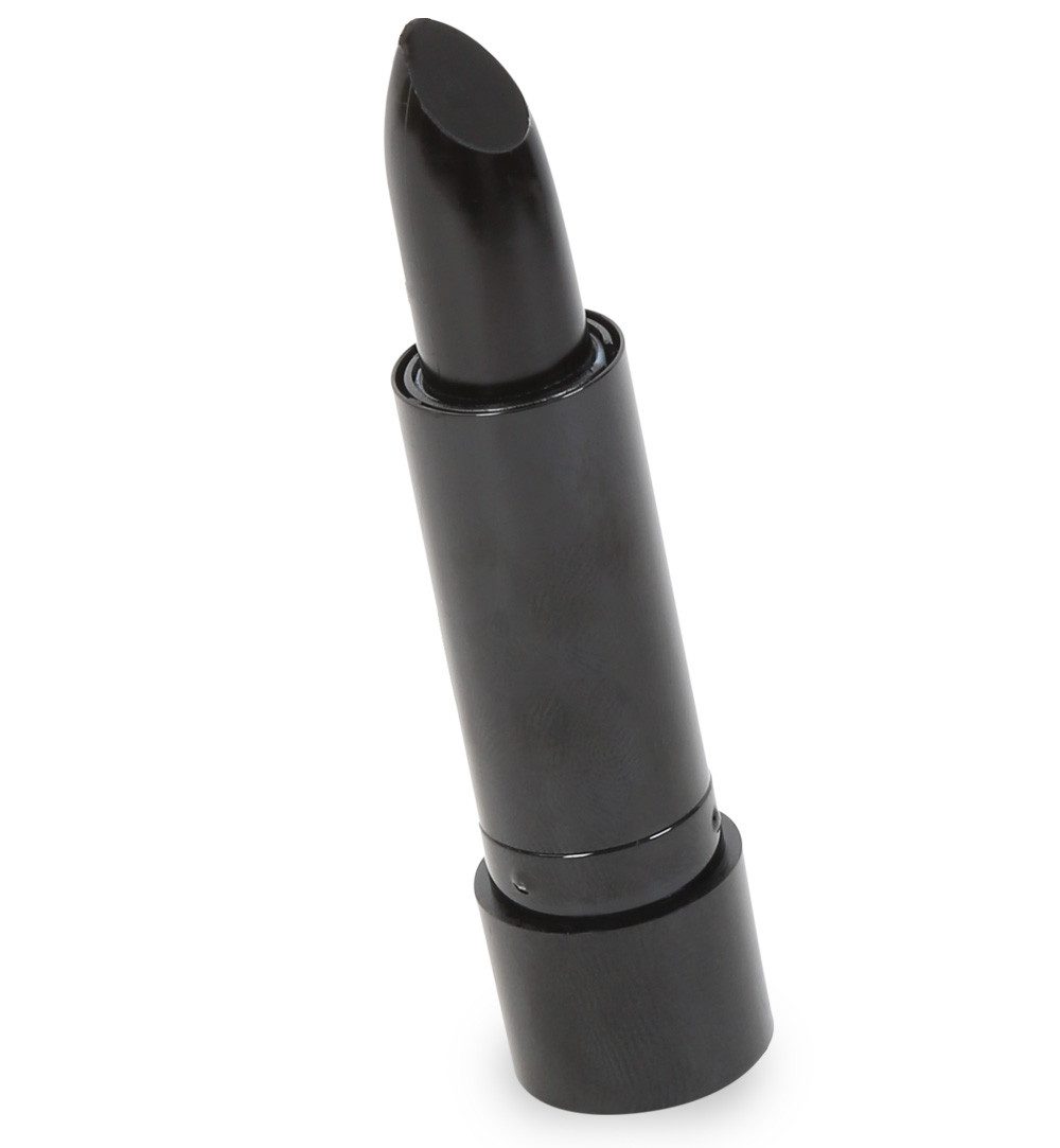 Fries Lippenstift Lippenstift Make Up Schwarz Schminke Karneval Fasching Halloween 3 g, Schwarz