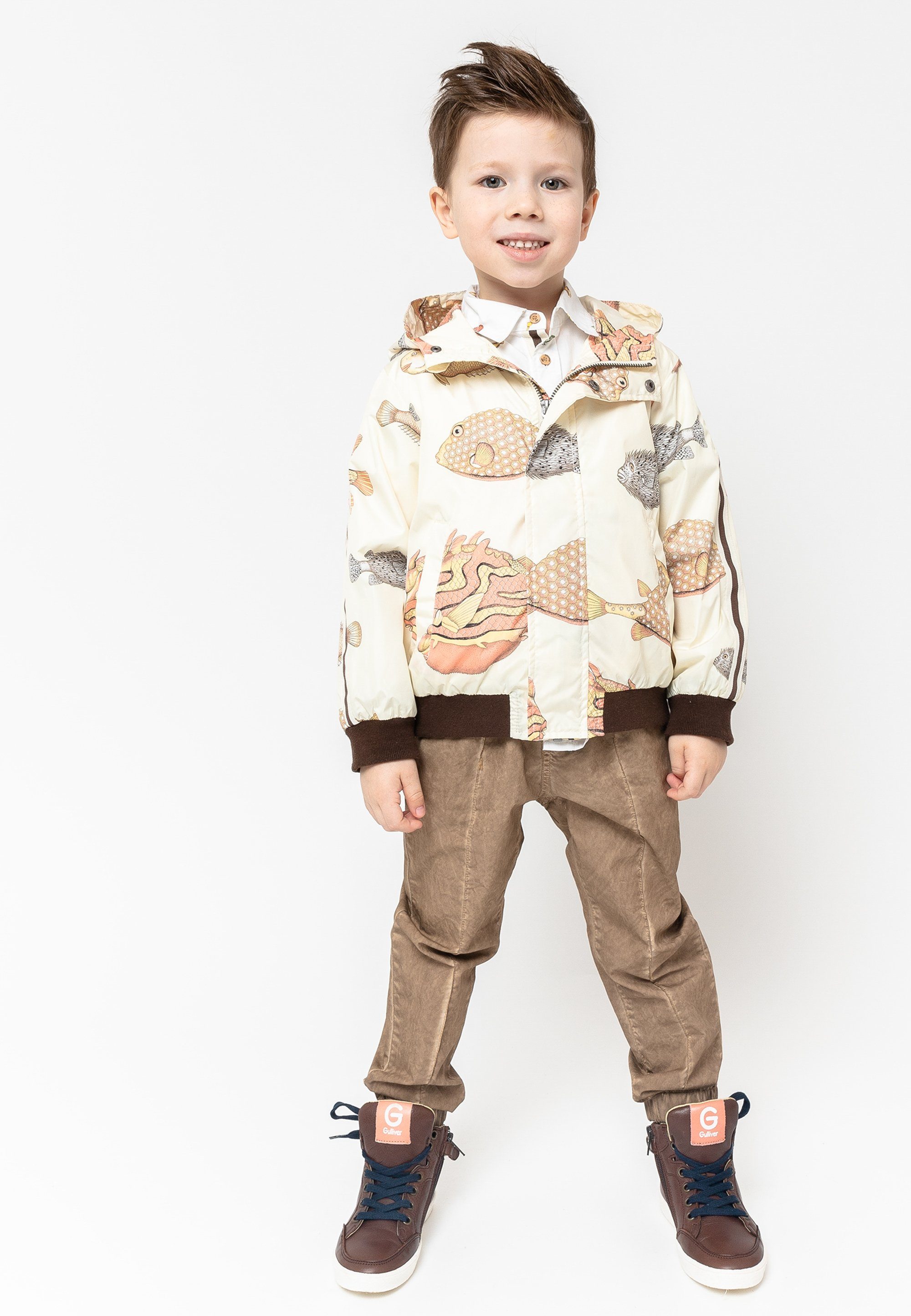 Print mit stylischem Gulliver Kapuze Outdoorjacke und