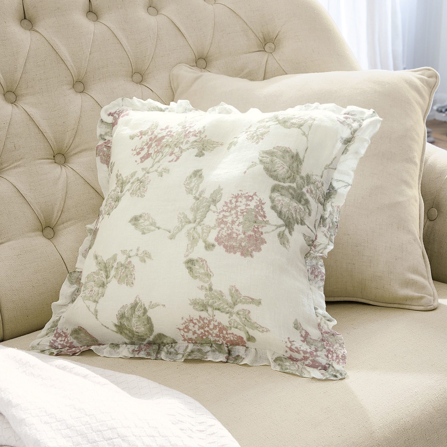 Mirabeau Kissenhülle Kissenhülle Mathea weiß/rosa, (1 günstig online kaufen