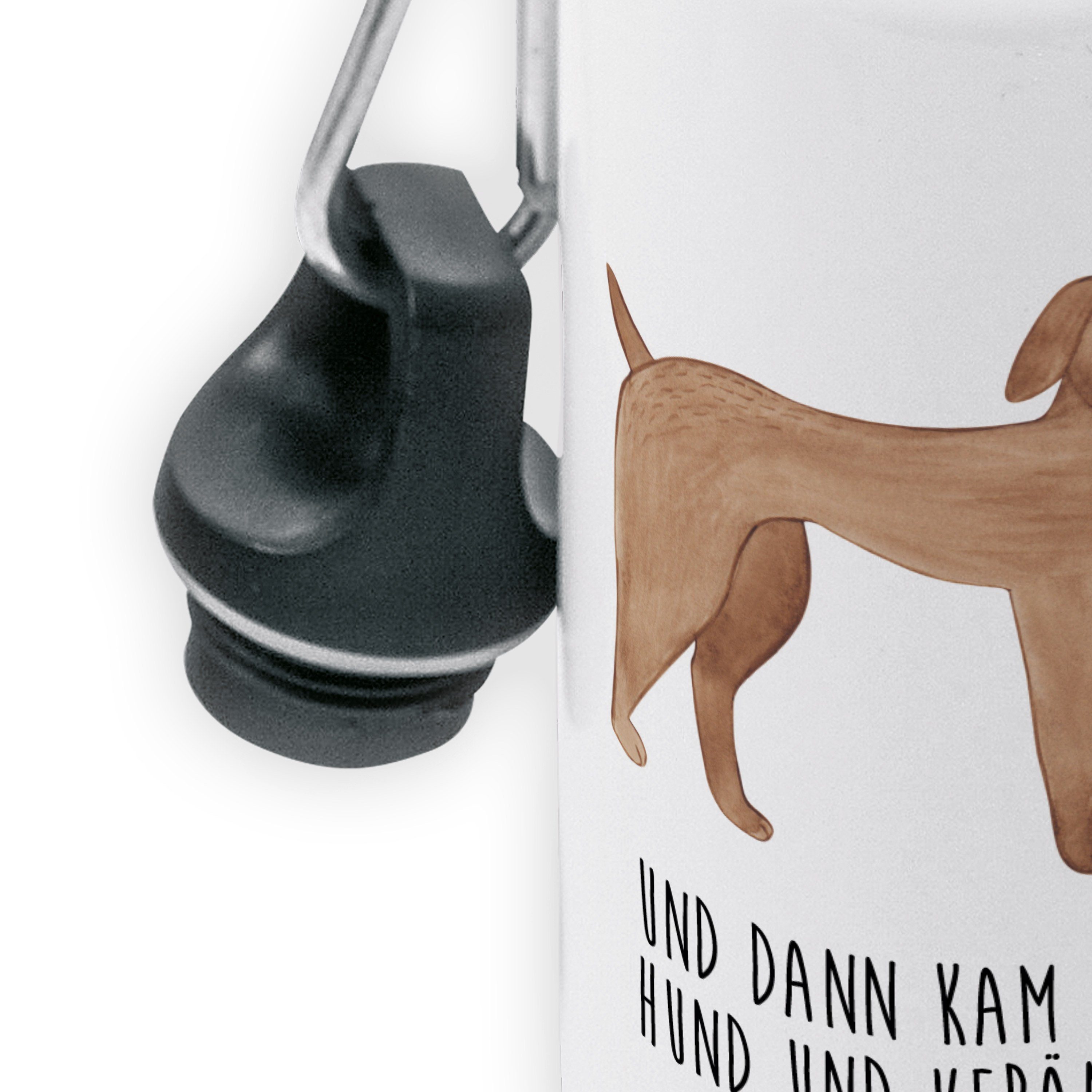 Panda Kin & Dogge - Trinkflasche Mr. Mrs. Hundebesitzer, Hund Weiß - Hundeliebe, Geschenk, Flasche,