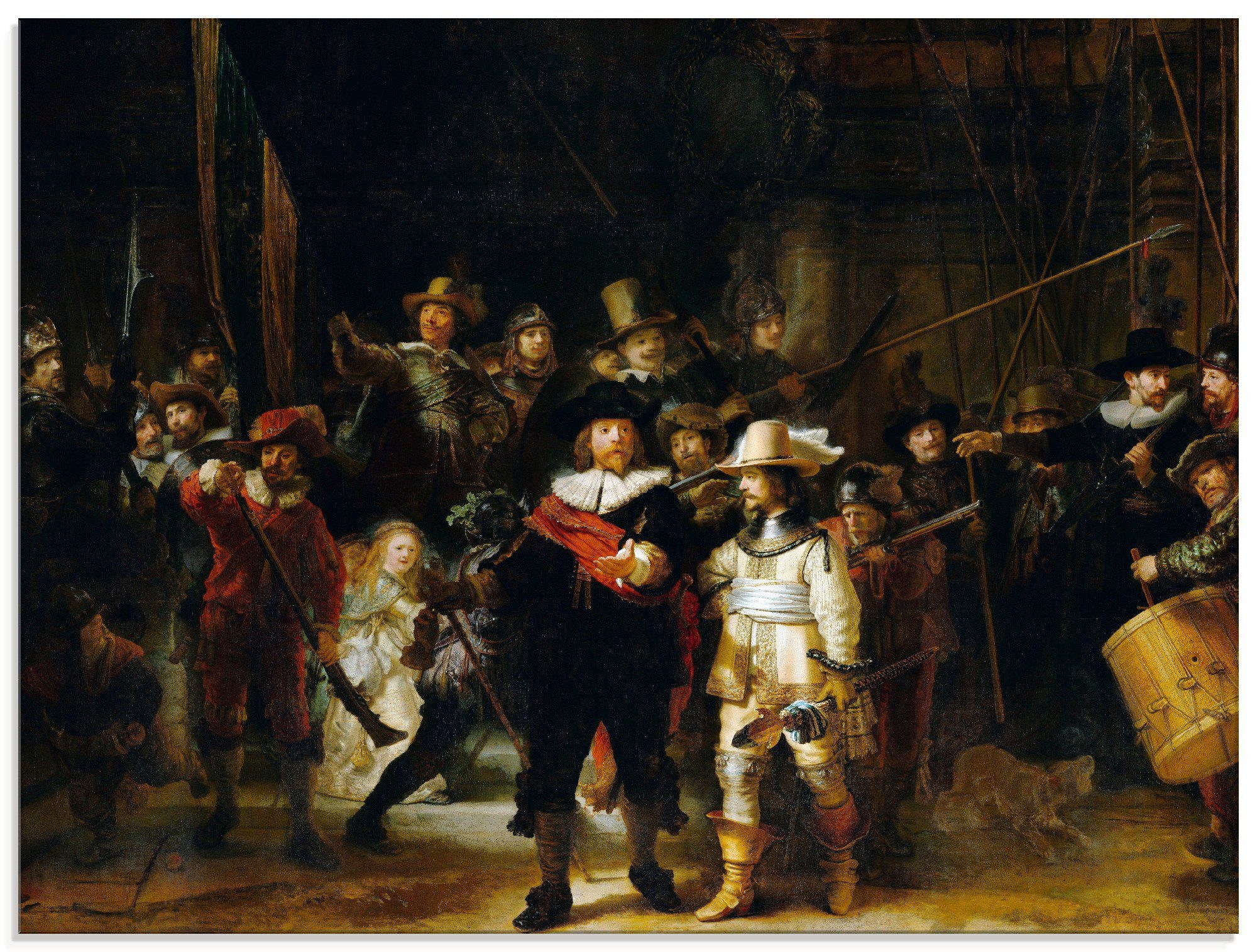Glasbild Die Nachtwache. 1642