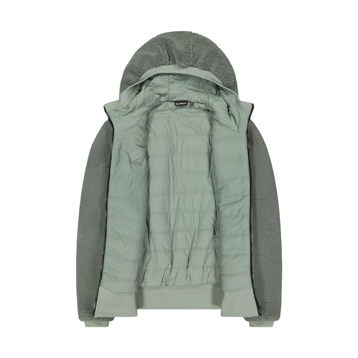 CMP Outdoorjacke Woman Jacket FIX Hood Extrem weiche und warme Teddy Fur Jacke mit elastischen Bündchen und