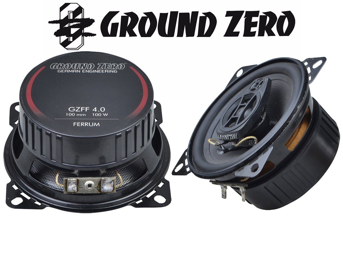Ground Zero Ferrum Boxen 10cm 100mm GZFF 4.0 Koaxial 100 Watt Auto-Lautsprecher | Auto-Lautsprecher