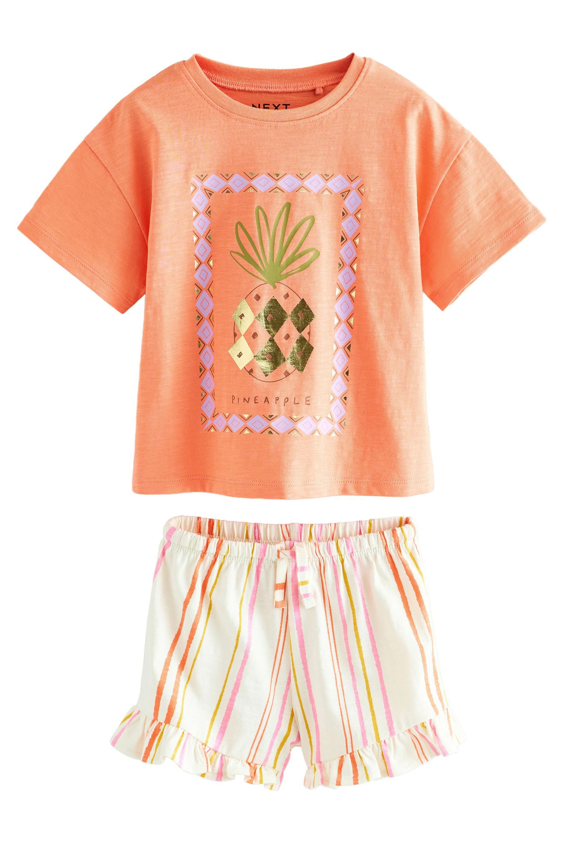 Next T-Shirt & Shorts Set mit Oberteil und Shorts, 3er-Pack (6-tlg)