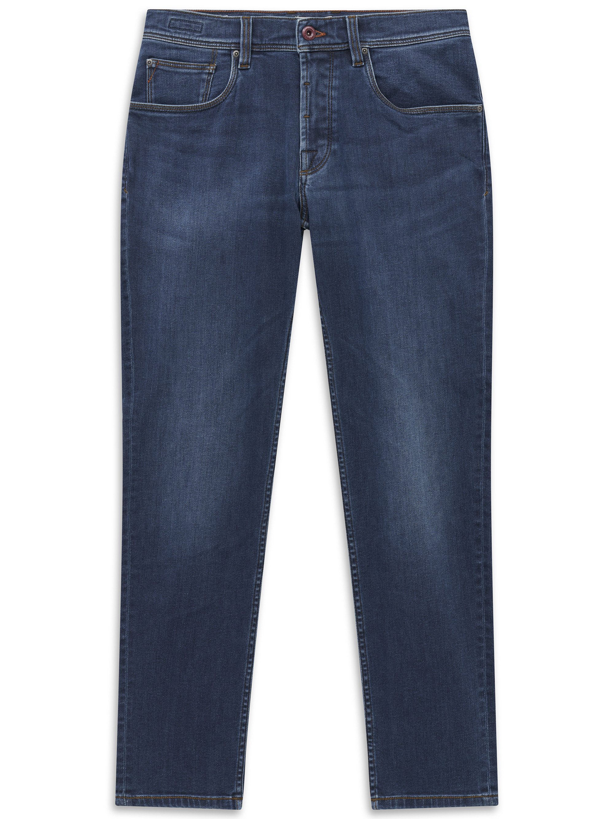 bugatti 5-Pocket-Jeans Slim Fit Slim Fit Candiani Denim Used Wash