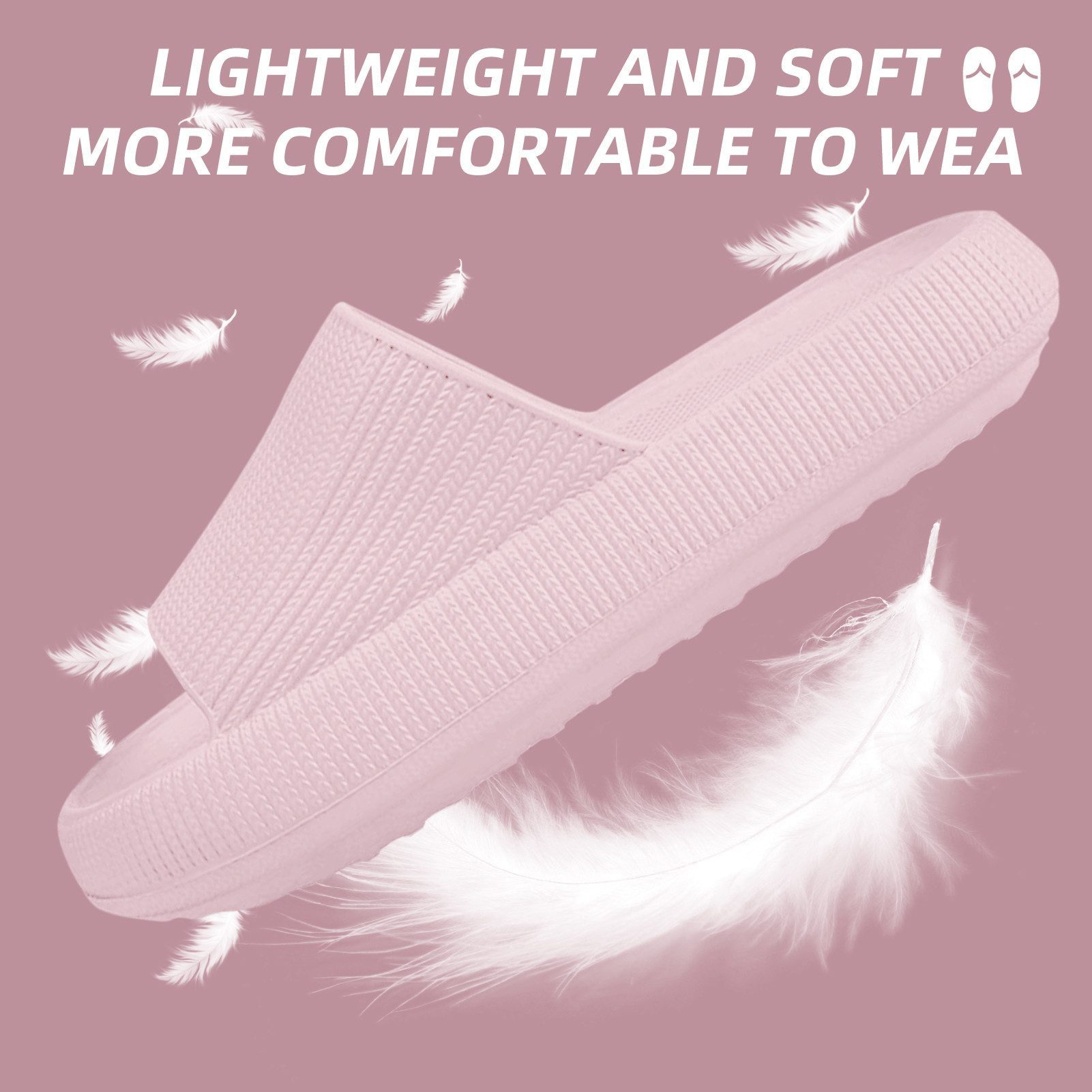 Blusmart Damen Herren Badeschuhe Badepantolette (EVA Rutschfest Pantoletten, Dicke Sohle bequeme) für Badezimmer, Schlafzimmer, Wohnzimmer, Strand, Freizeit