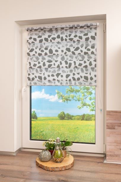 Doppelrollo Delphi, K-HOME, Lichtschutz, ohne Bohren, Klemmfix, im Fixmaß