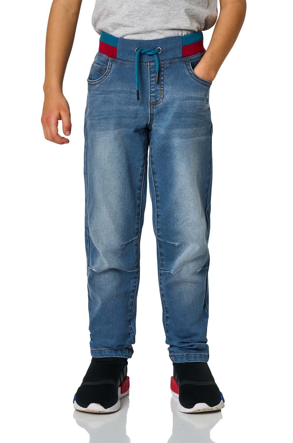 JAKO-O Gerade Jeans JAKO-O Kinder Bequemhose Jeansoptik, lightblue denim – Bild 4 von 5