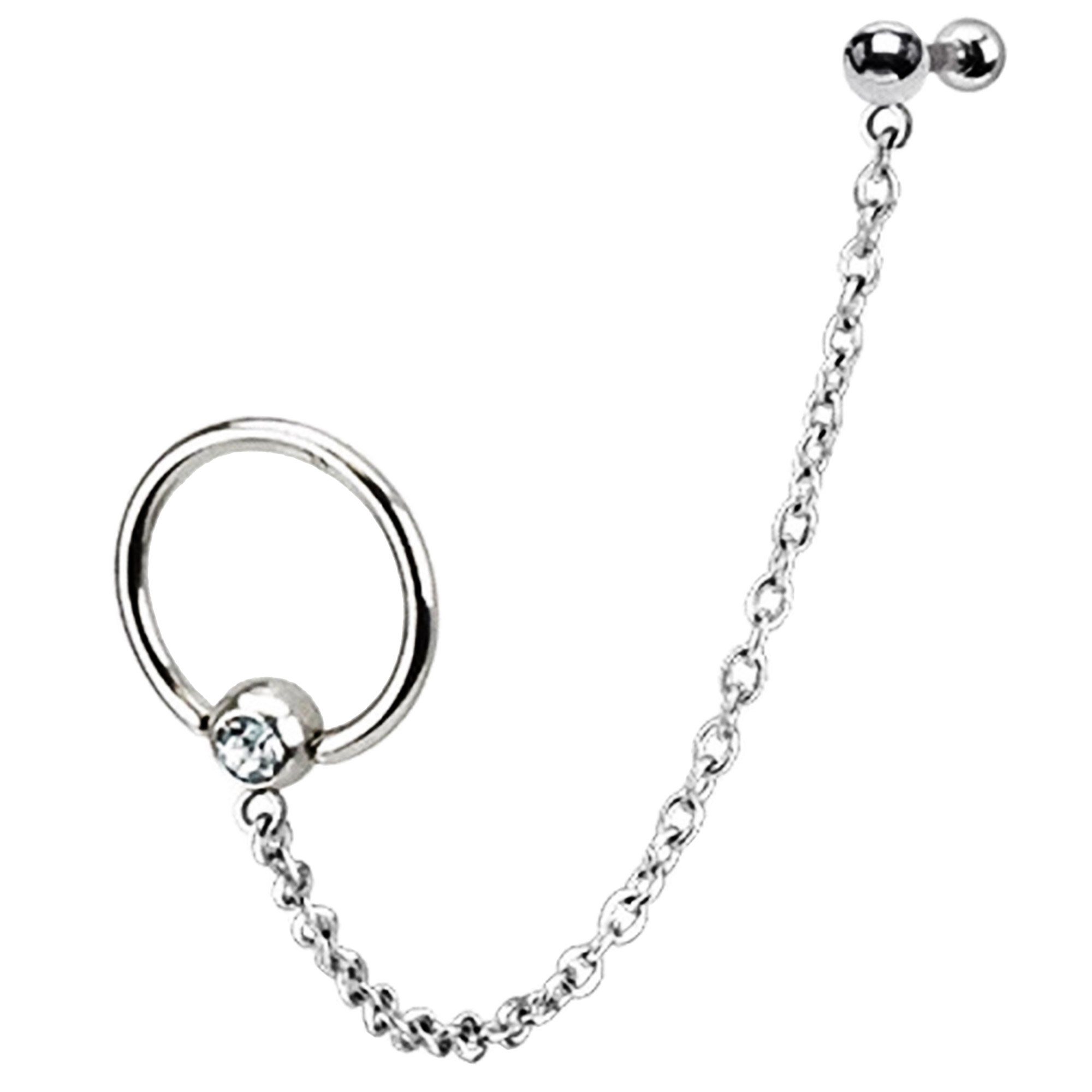 Piercing-Set Piercing Ohr Helix Tragus Kristall Ring