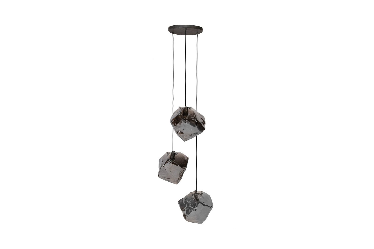 KAWOLA Hängeleuchte EDESSA, Hängelampe Glas silber
