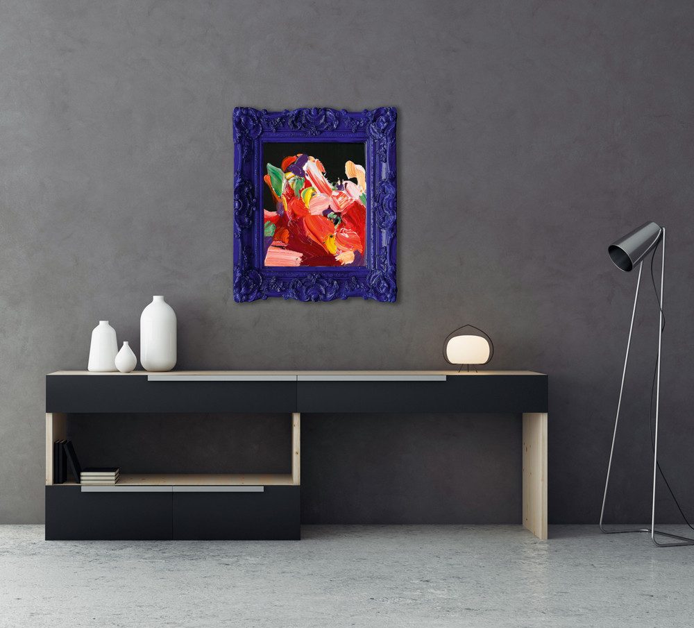ArtUniverse Gemälde Leinwandbild Barock en vogue bunt 43 x 38 cm, Abstrakt