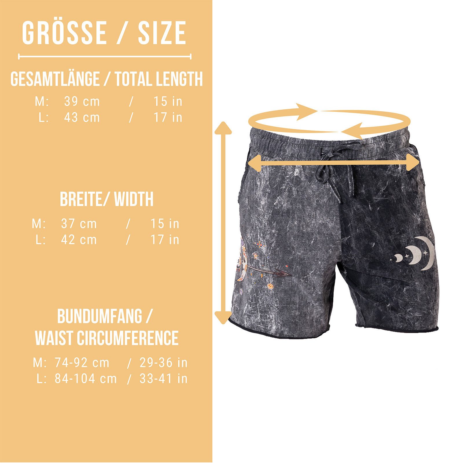Shorts kurze Jogging-Hose aus 100% Baumwolle Unisex Sweatshorts mit Kordelzug