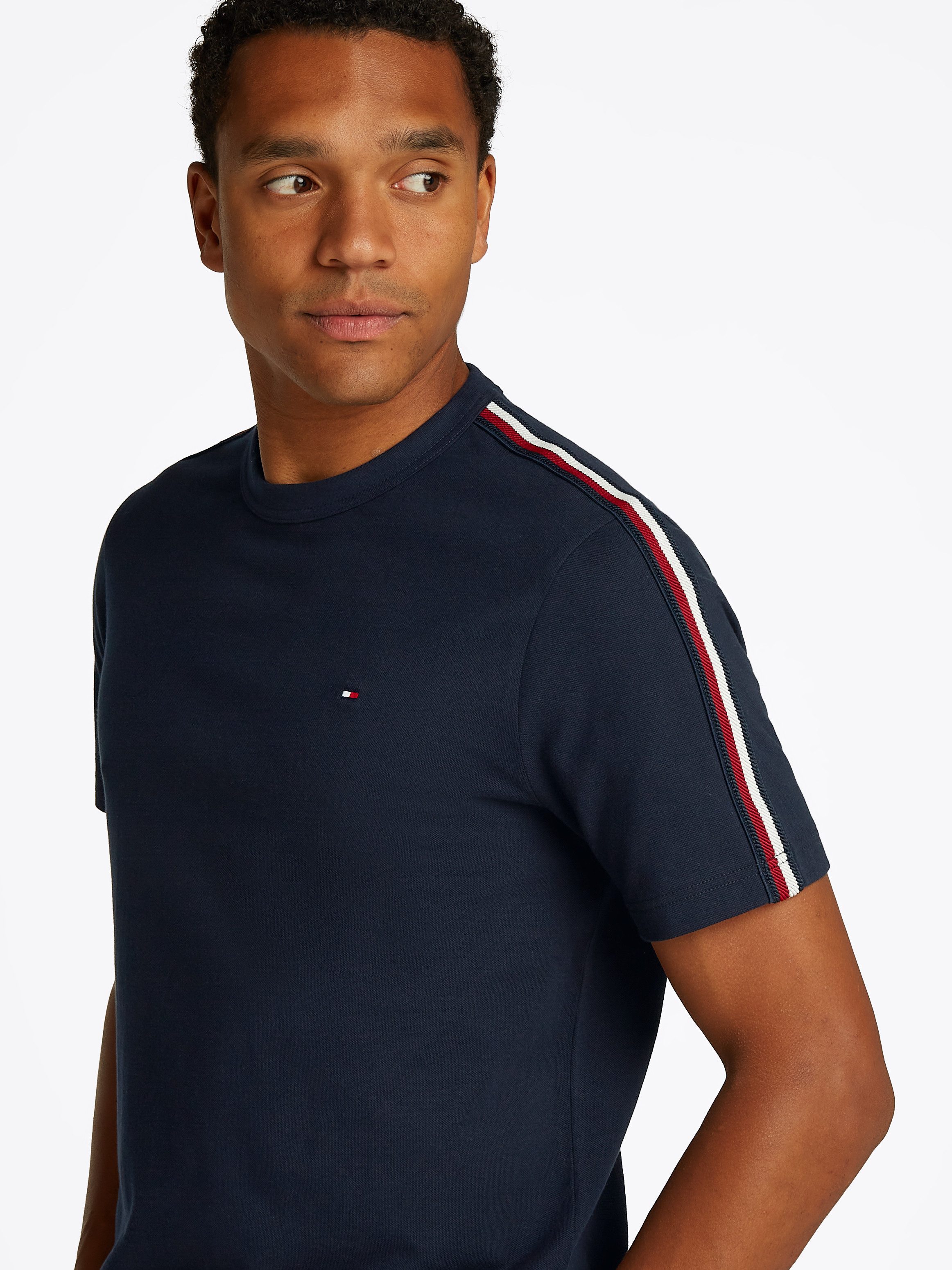 Tommy Hilfiger Kurzarmshirt GLOBAL STRIPE TAPE günstig online kaufen