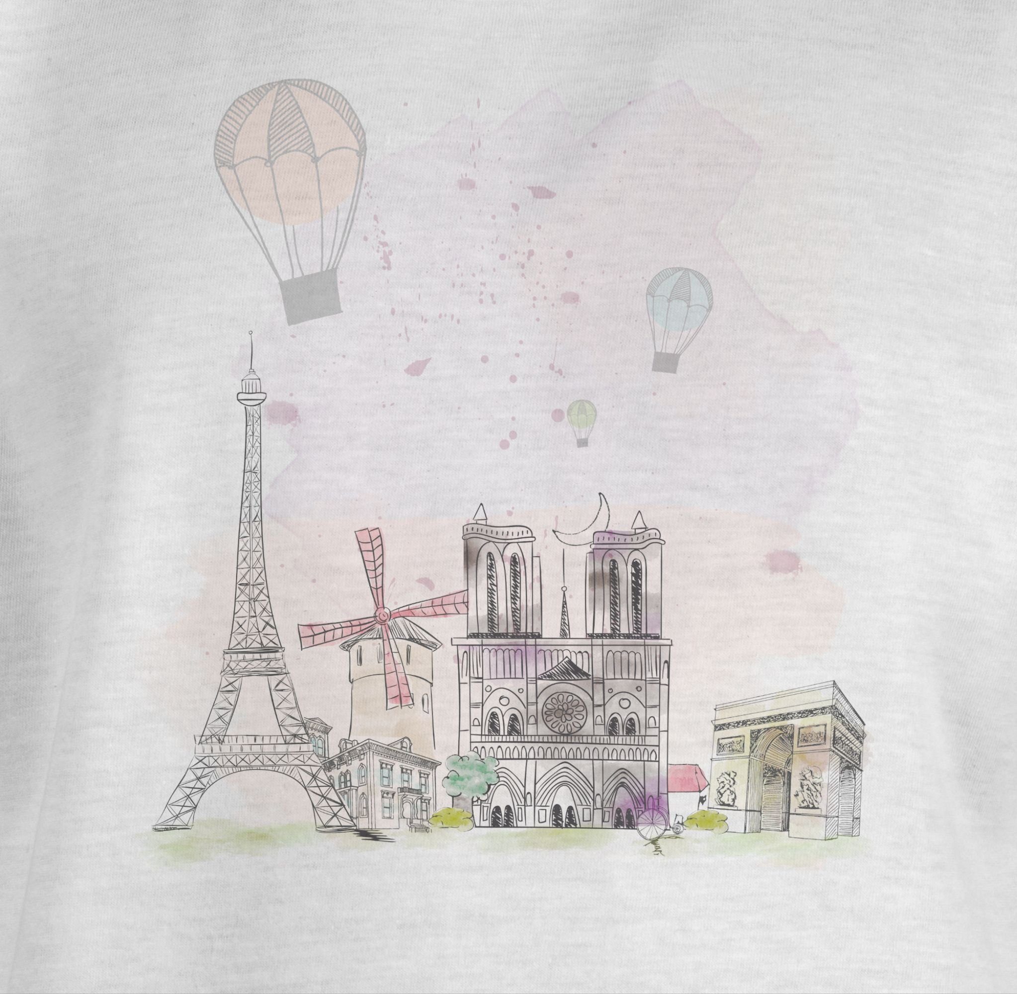 Shirtracer T-Shirt Paris Eiffelturm Notre-Dame Kinder Länder Wappen