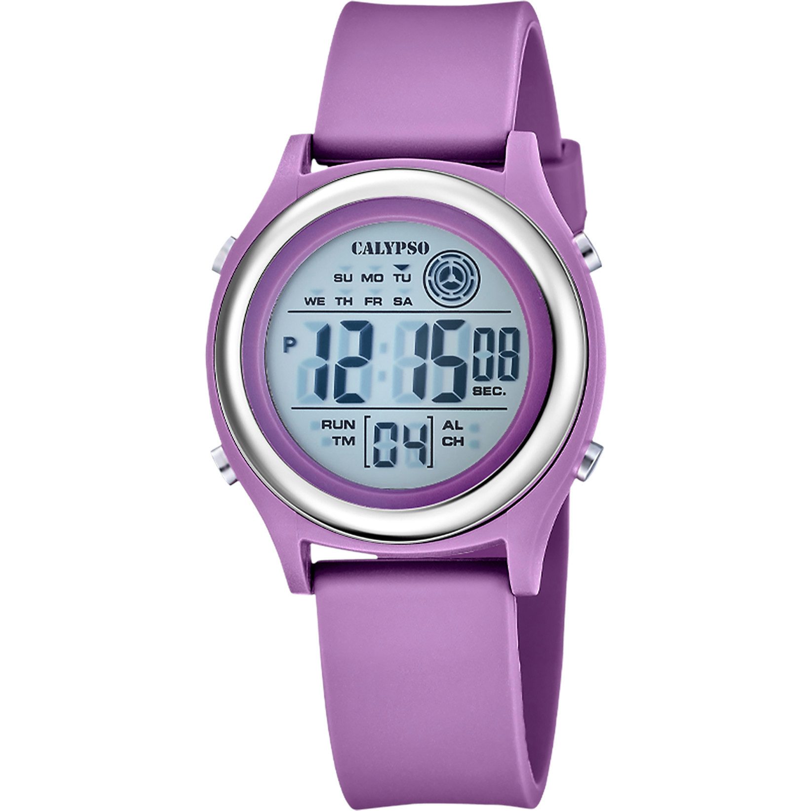 Calypso Digitaluhr Digital Crush Damenuhr K6083-5 Mauve Lila Kunststoffband 35,4 mm