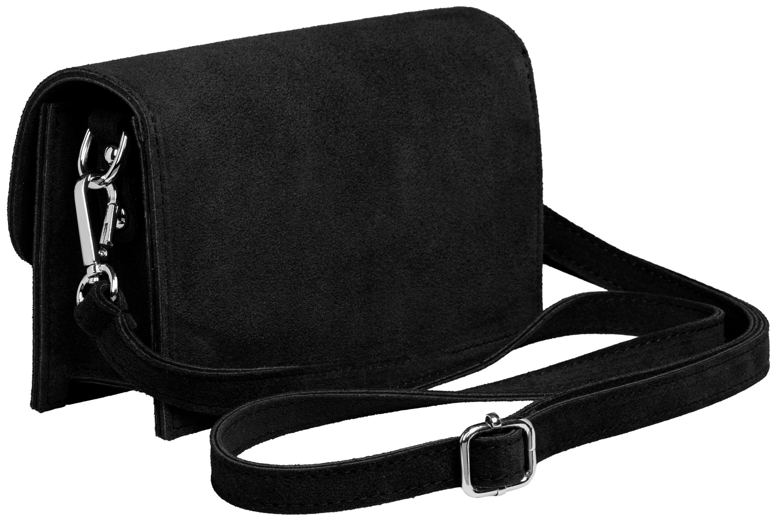 Caspar Umhängetasche Wildleder Dirndltasche Damen Handtasche - PREMIUM LINE - Modell No.846, Trachtentasche, ideal zum Oktoberfest, 100% italienisches Veloursleder