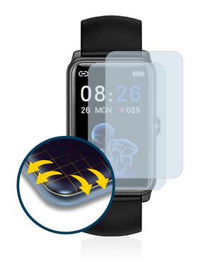 BROTECT Full-Screen Schutzfolie für Jpantech Fitness Watch, Displayschutzfolie, 2 Stück, 3D Curved klar
