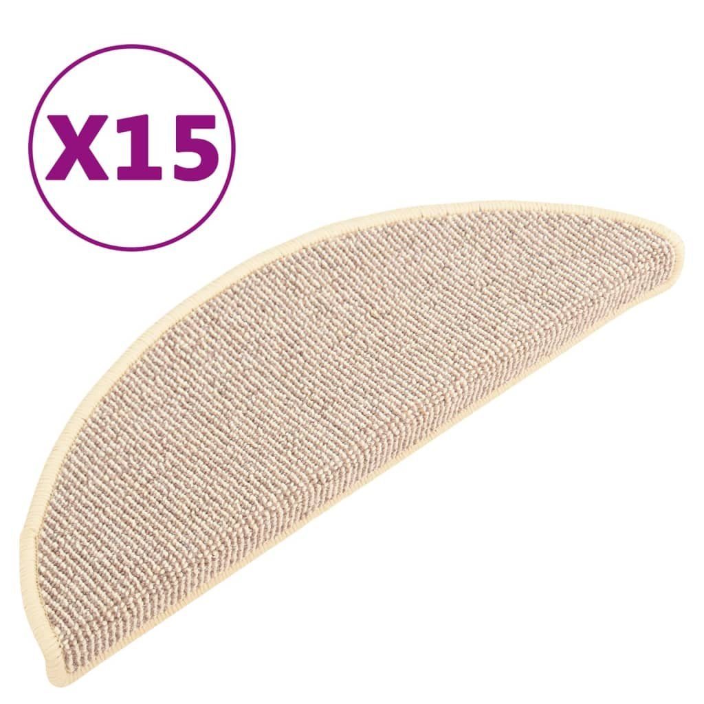 vidaXL Stufenmatte Treppenmatten 15 Stk. Weiß günstig online kaufen