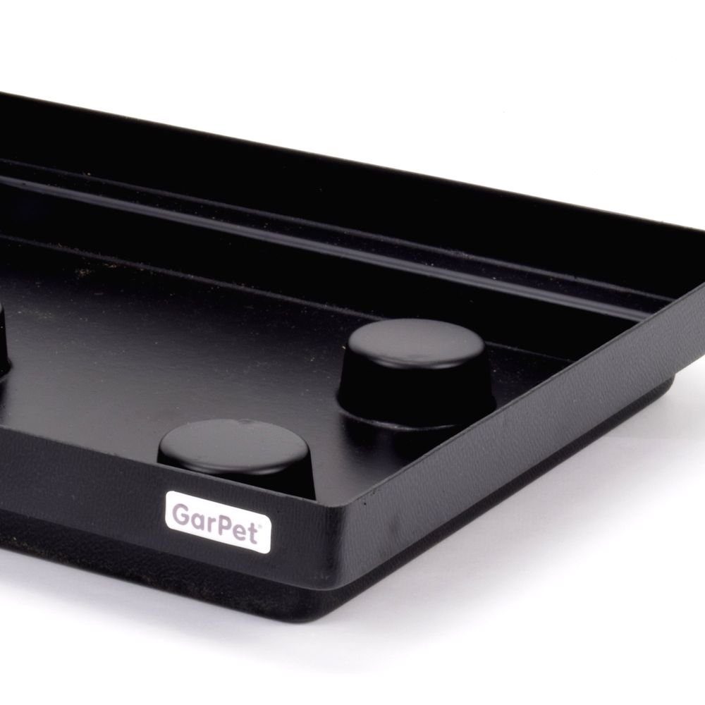 GarPet Aquarium Aquarium Kiesblende Kieskante Unterschale schwarz rechteckig