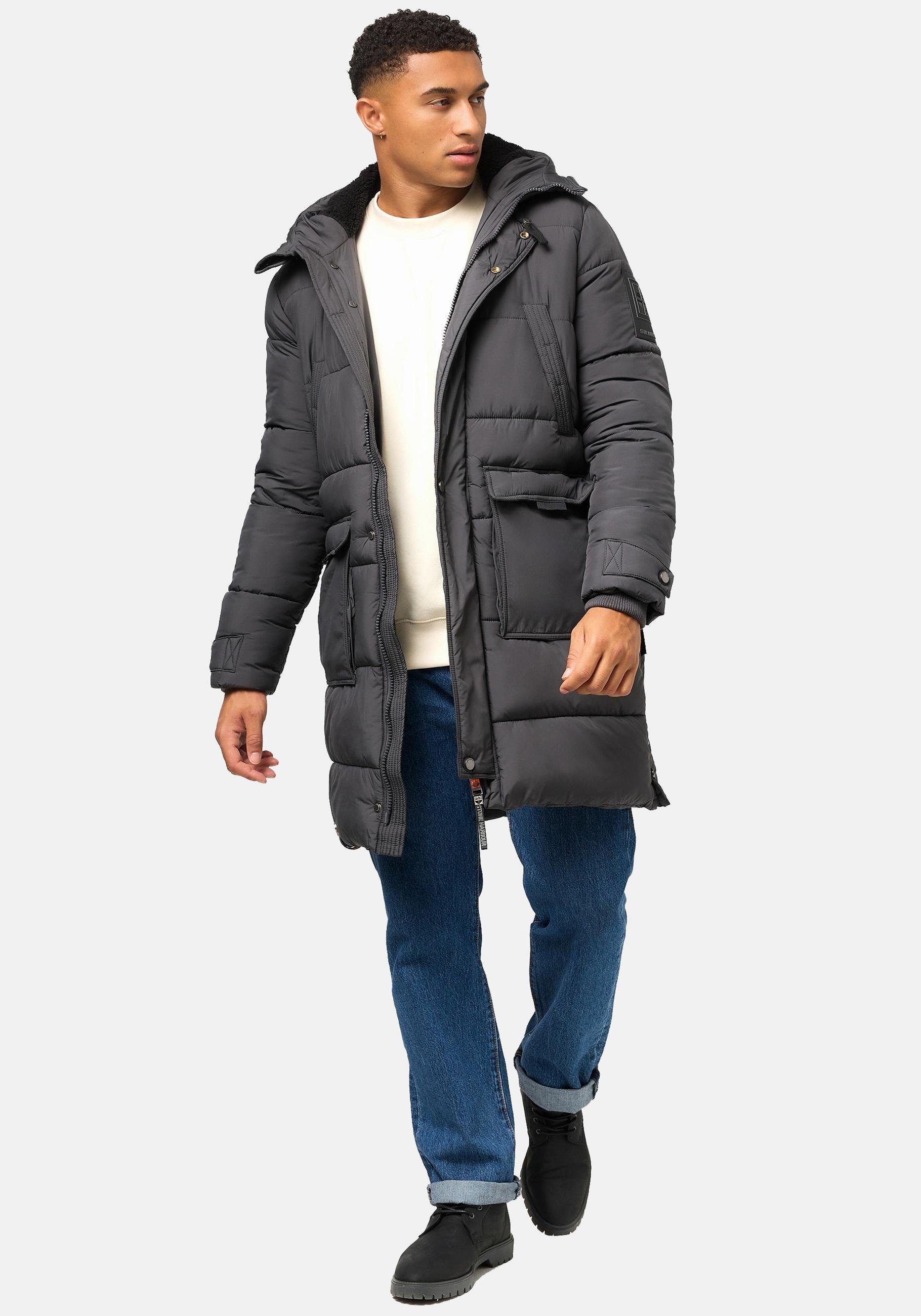 Stone Harbour Wintermantel Beviis Warmer Winter Steppmantel mit coolen Details
