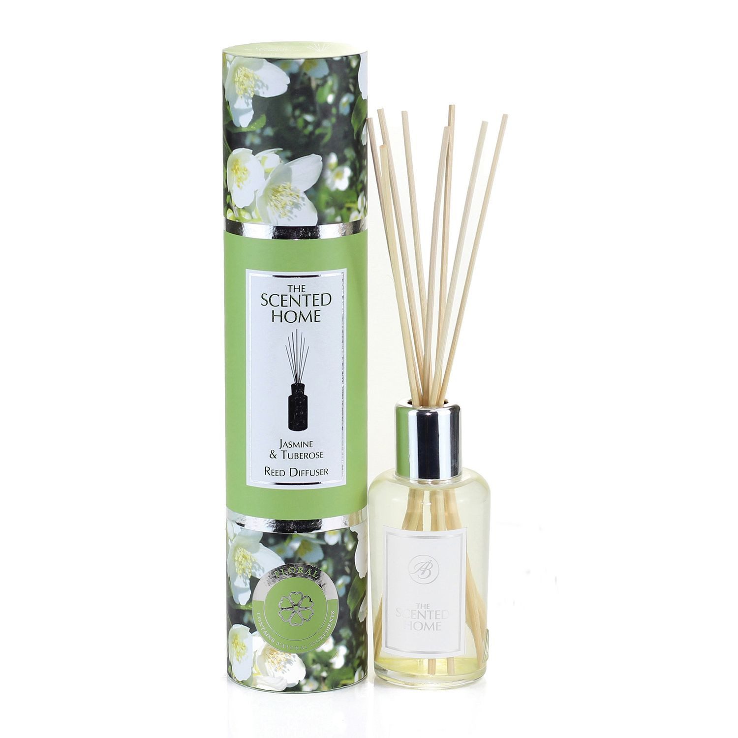 Ashleigh & Burwood Raumduft Jasmine & Tuberose (1-St), Raumduft mit Rattanstäbchen 150 ml