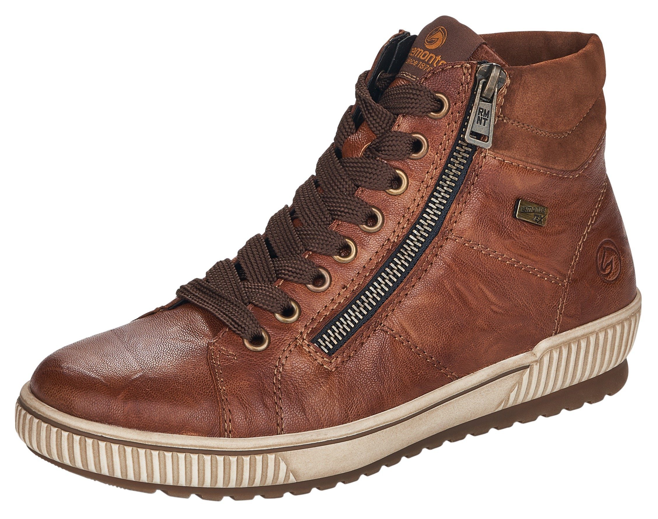 cognac gepolstertem Schaftrand Remonte Winterboots mit