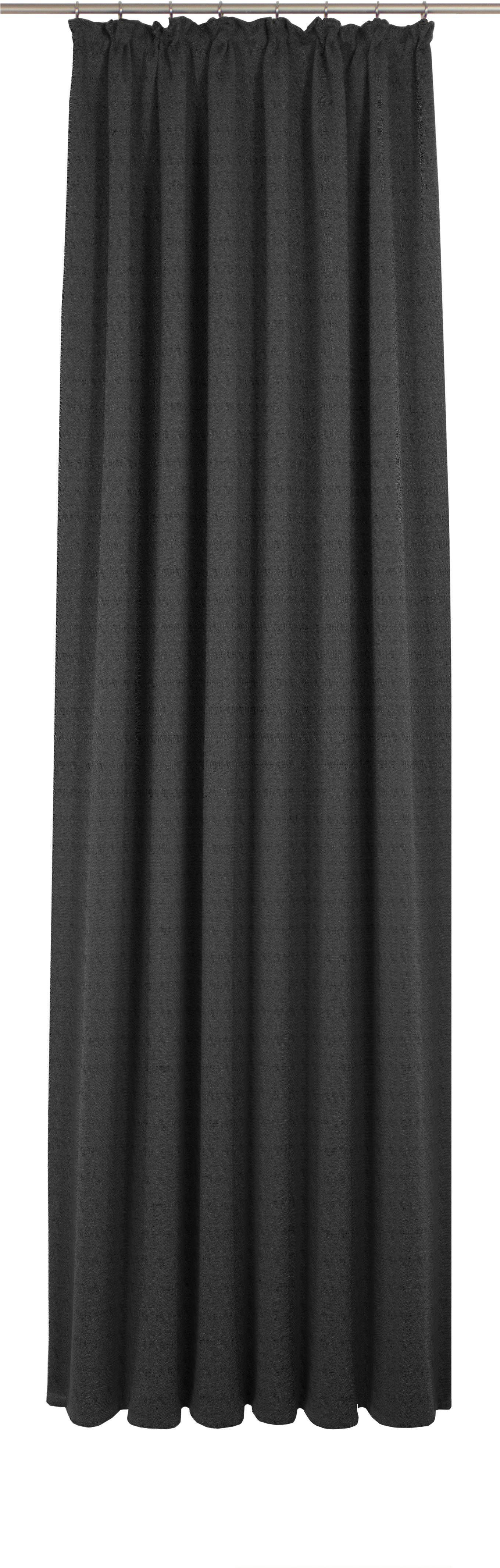 Wirth, (1 Uni Vorhang Kräuselband schwarz blickdicht, nach Collection, St), Maß