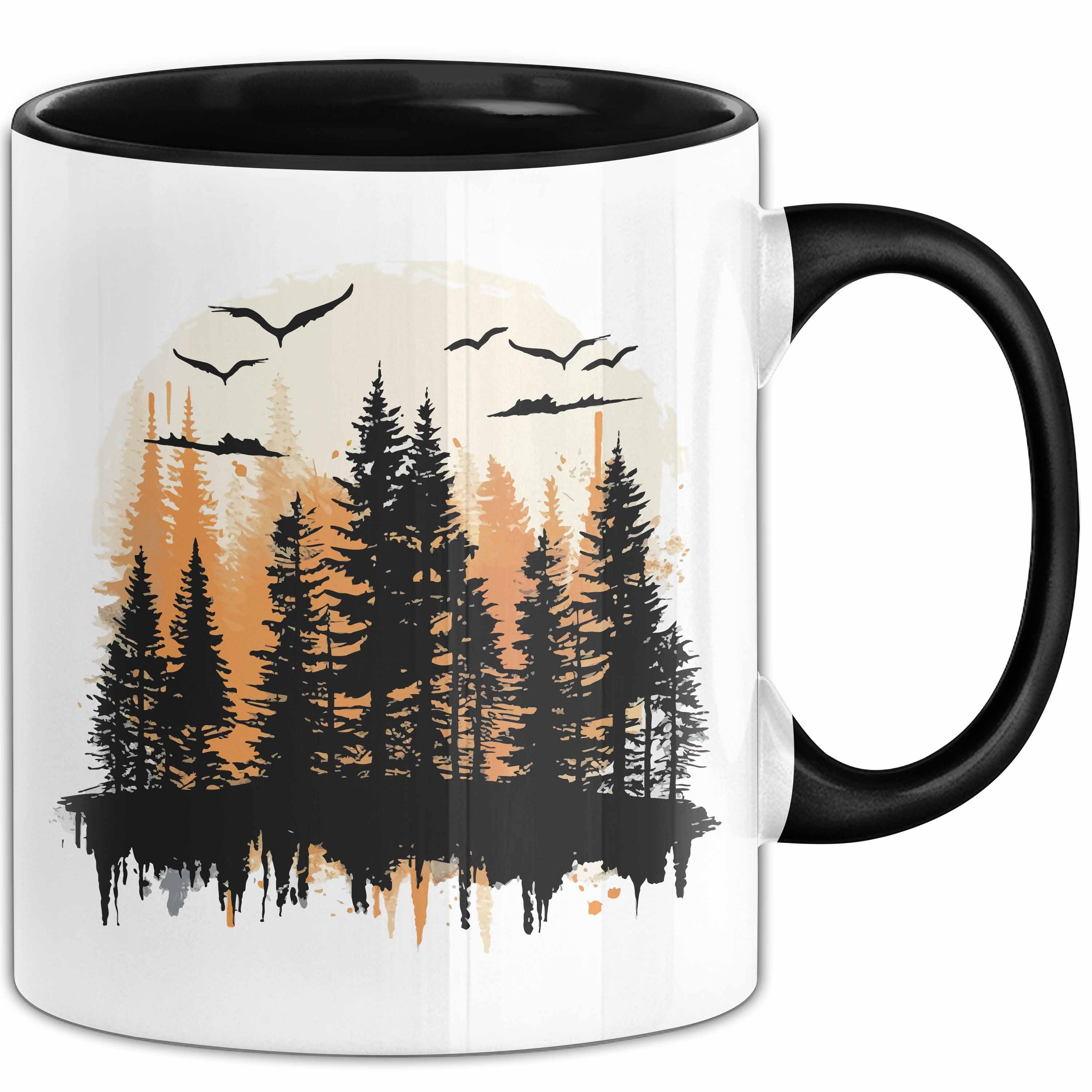 Trendation Tasse Wald Tasse Geschenk Wandern Geschenkidee Wanderlustige