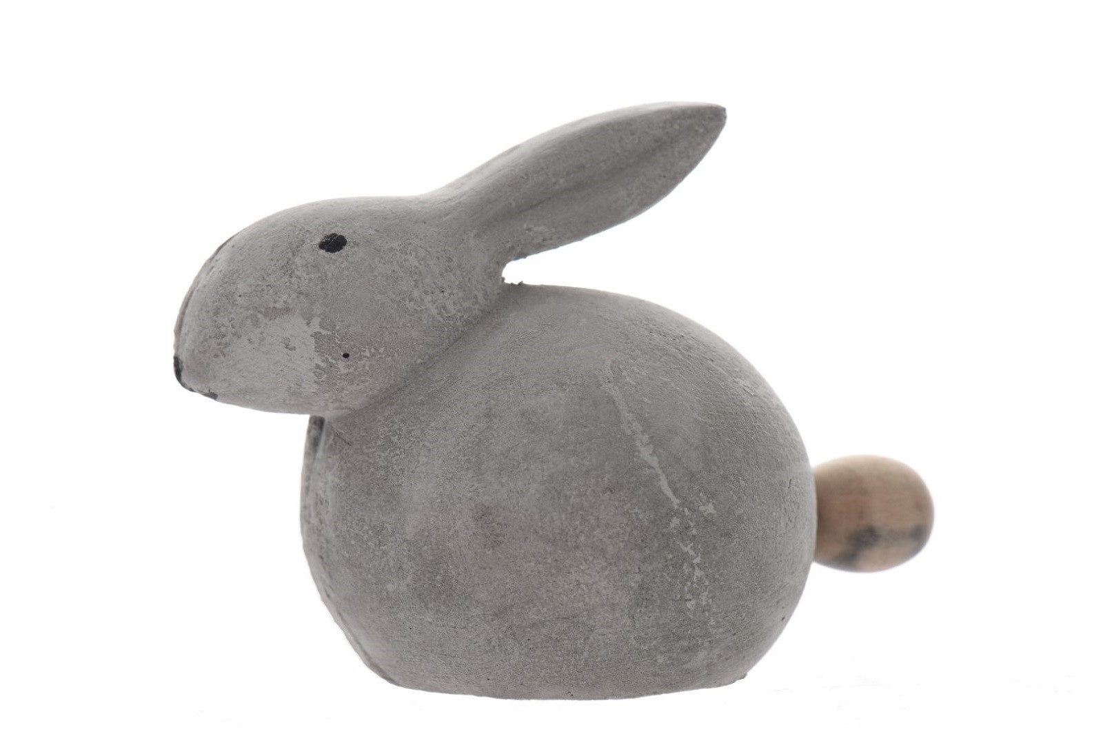 Kaemingk Osterhase Beton Hase mit Holzsterz
