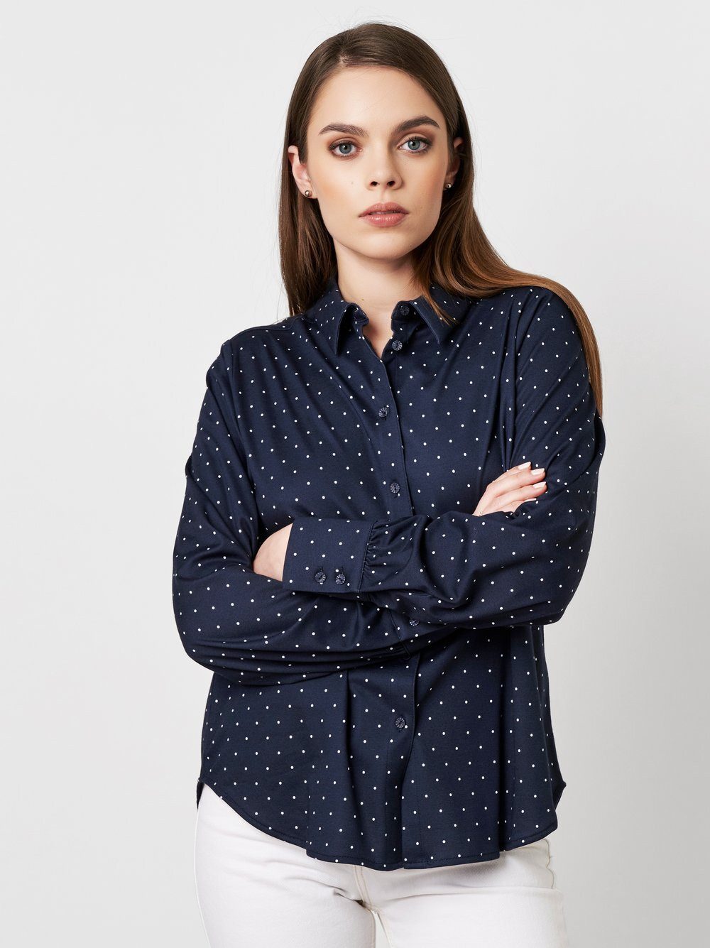 DESOTO Klassische Bluse Lizzy mit Hemdblusenkragen
