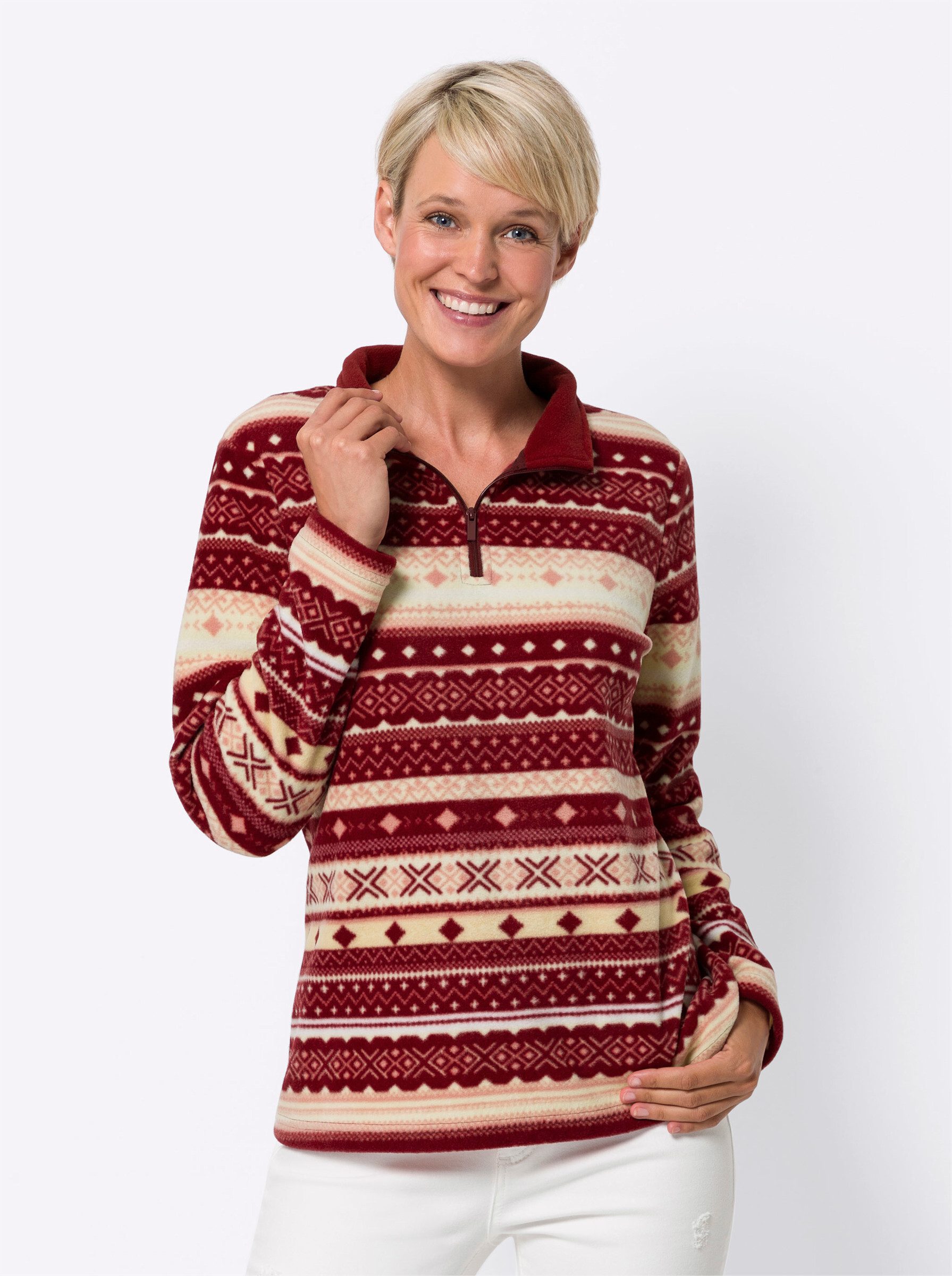 Sieh an! Fleeceshirt Fleeceshirt . Länge ca. 66 cm