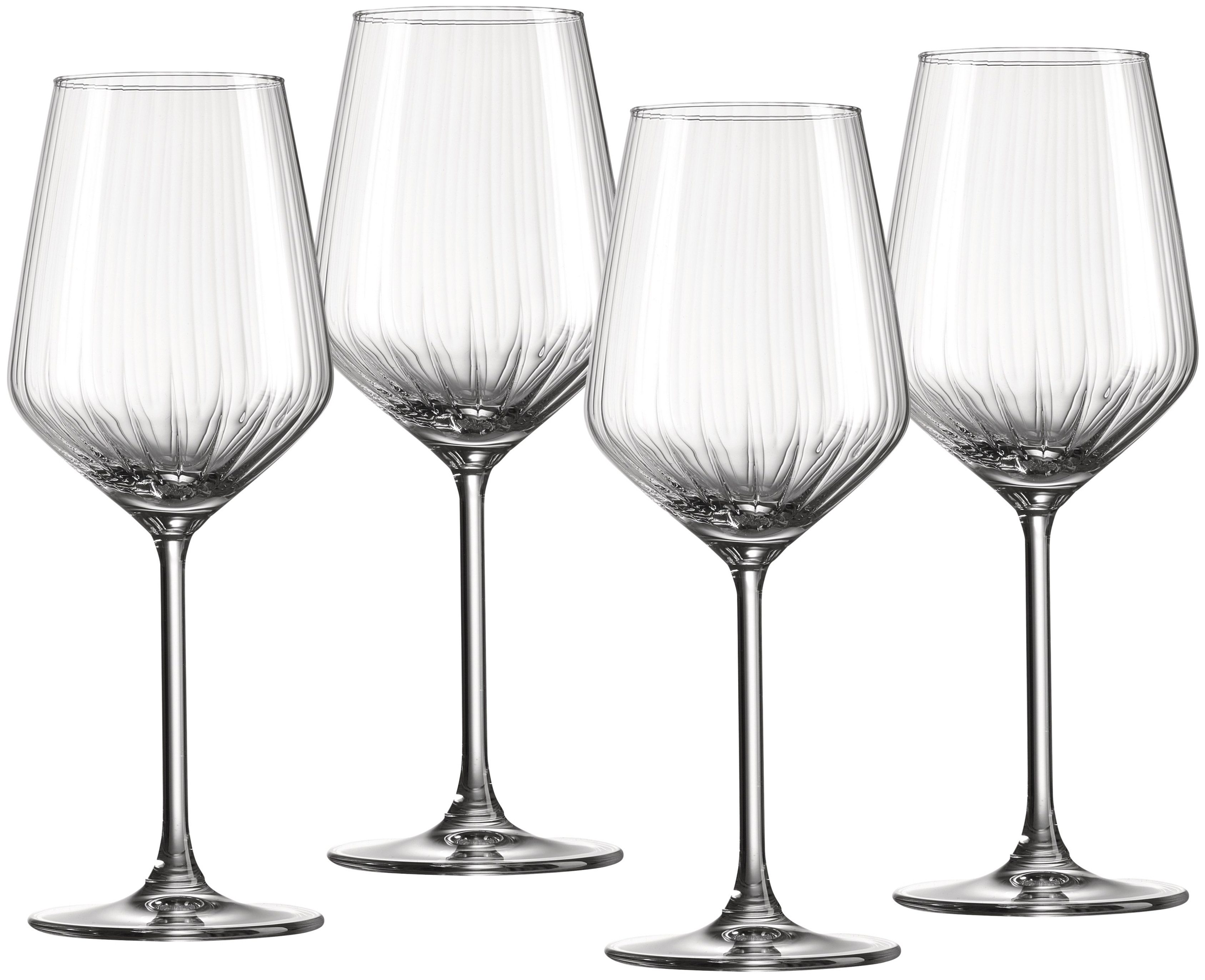 Ritzenhoff & Breker Weißweinglas Jive, 4-tlg., Glas, 4er Set, je 370 ml