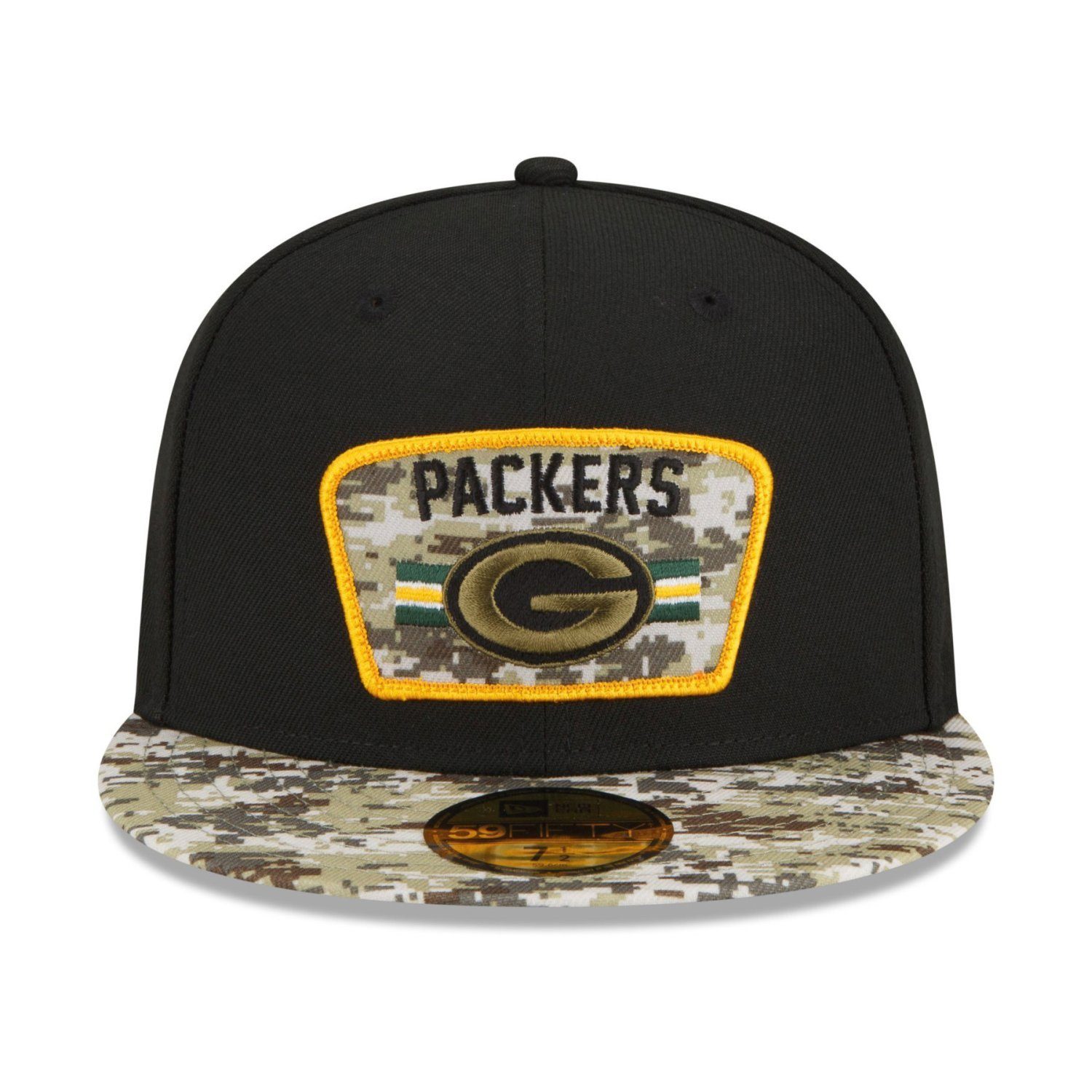 Bay Cap 202122 Salute Fitted Era Packers to 59FIFTY Service NFL Green New