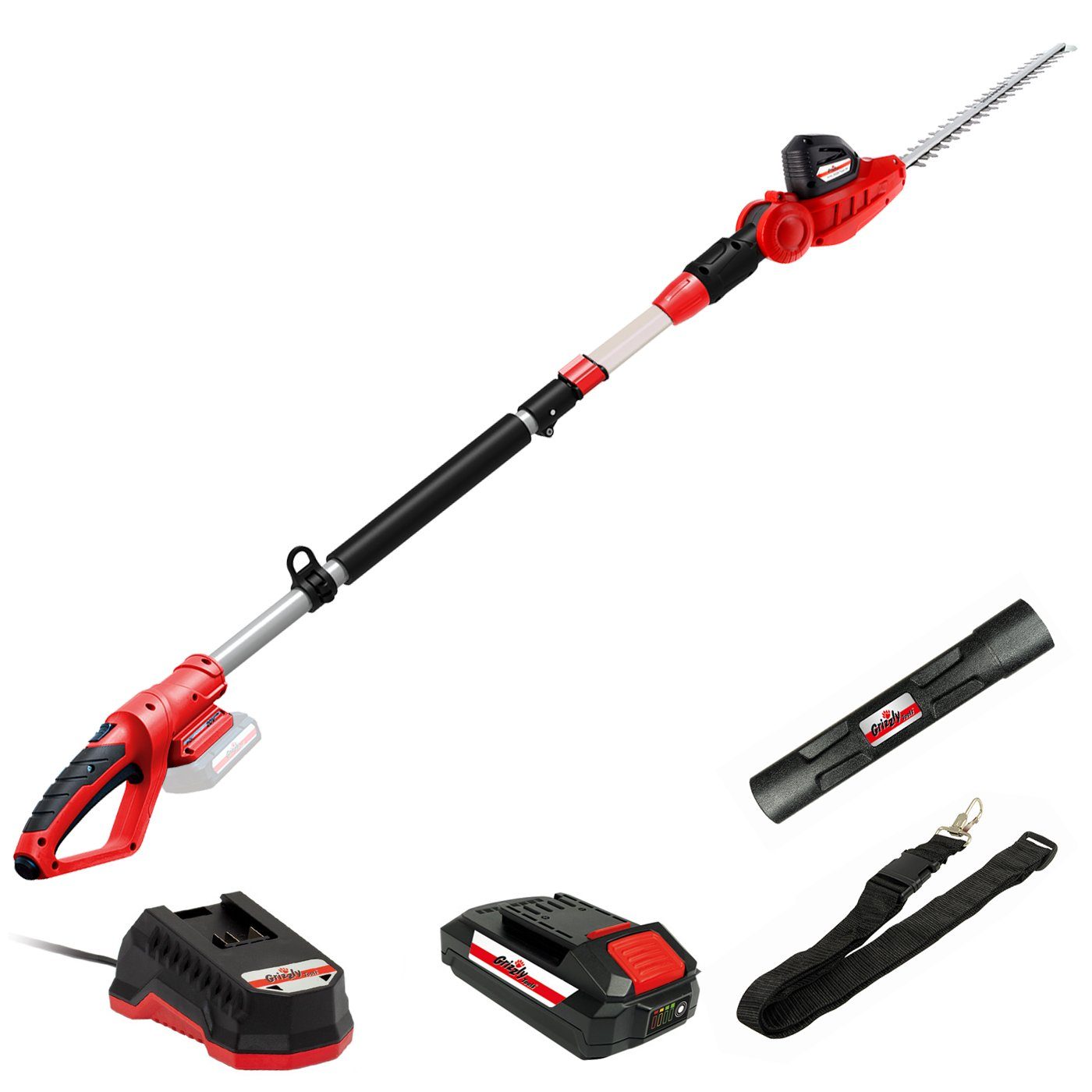 Teleskop-Heckenschere Länge 202-270 cm, 41 cm Schnittlänge, inkl. 20 V Akku, Ladegerät