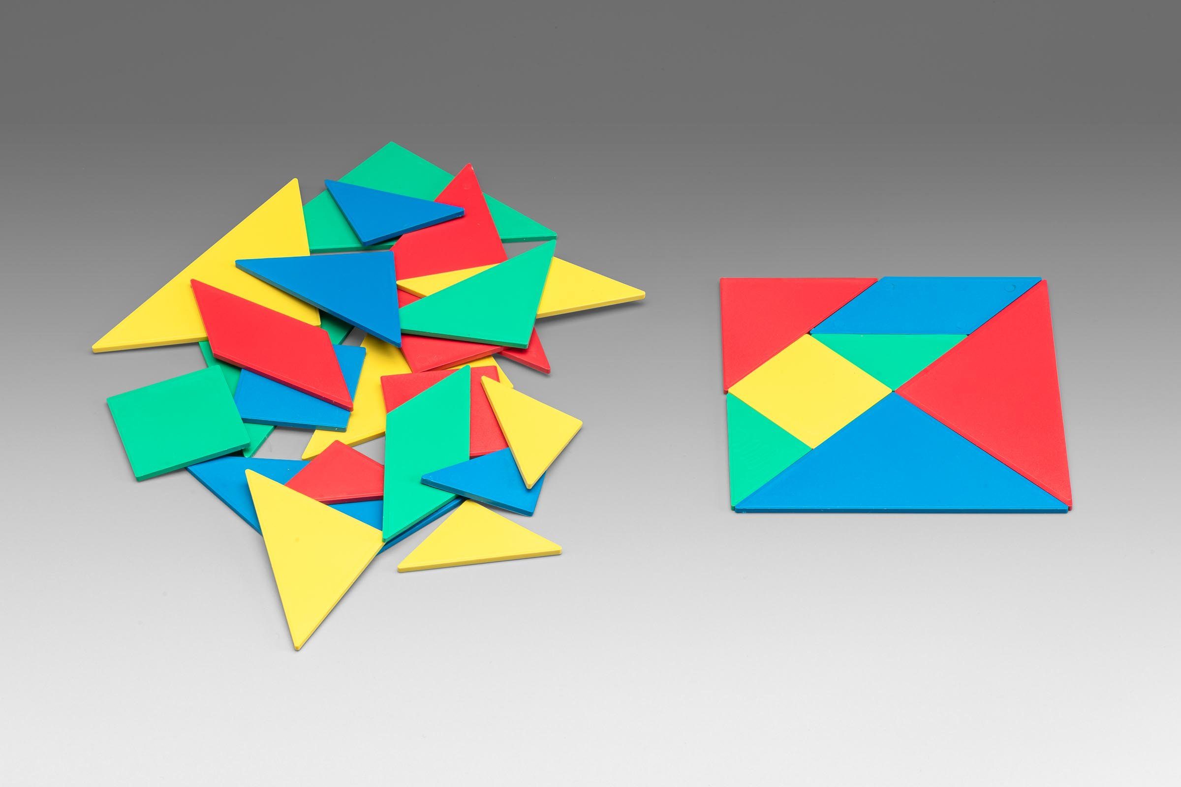 Wissner® aktiv lernen Lernspielzeug 4 (28 Farben RE-Plastic® in Muster Teile), Tangramsatz (28-St), legen Geometrie