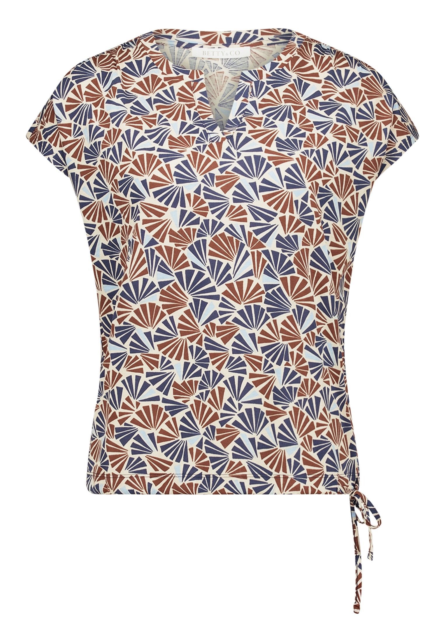 Betty&Co Kurzarmshirt Damen mit Tunnelzug (1-tlg)