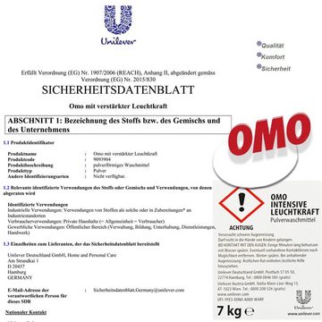 Unilever OMO XXXL 100 WL- 7 kg Waschmittel Waschpulver Voll Rein Professional Vollwaschmittel