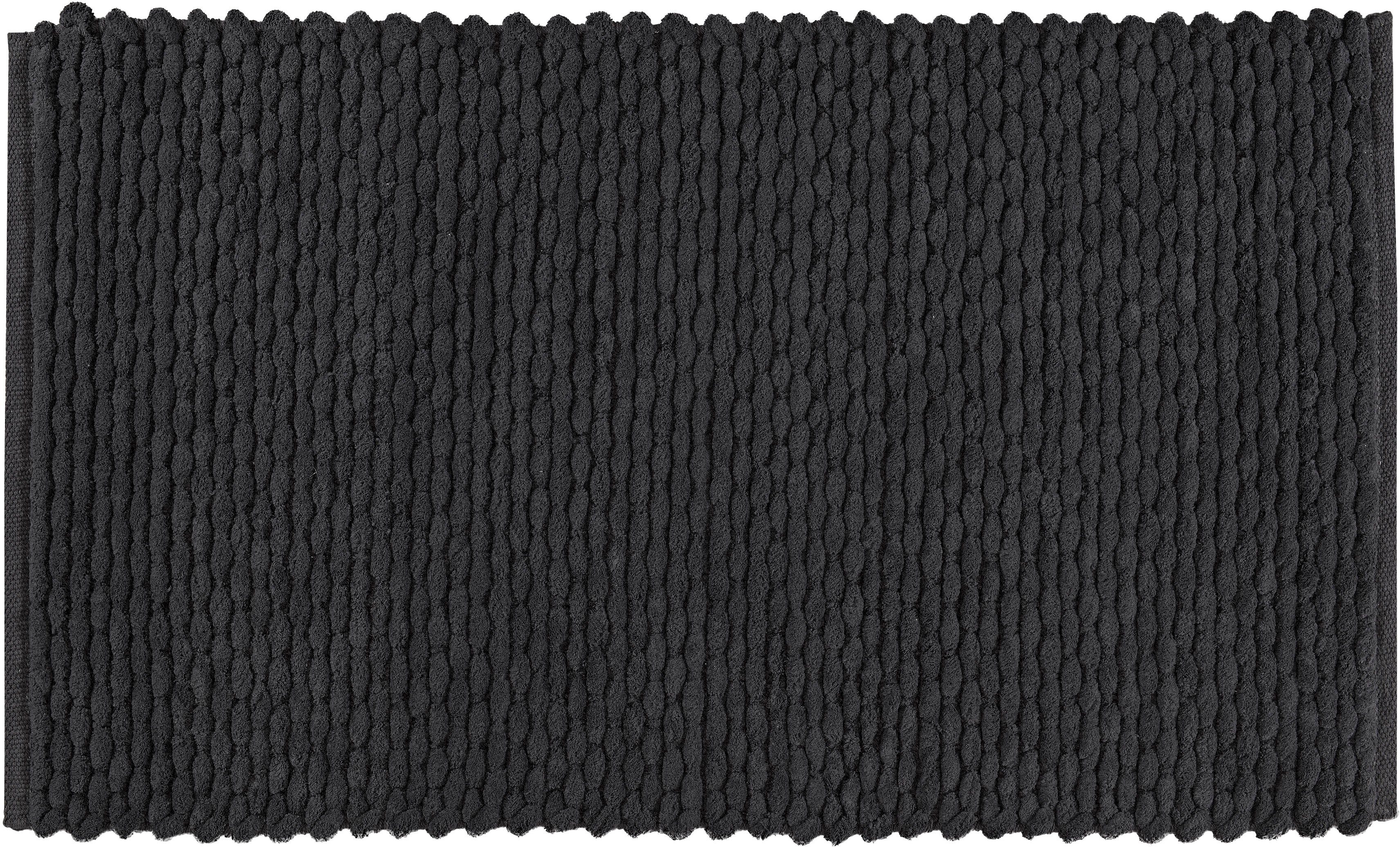 Kleine Wolke Badematte Willow, Badvorleger, Badezimmer Teppich, Höhe 10 mm, rutschhemmend beschichtet, fußbodenheizungsgeeignet, Baumwolle, Polyester, quadratisch, Badteppich, gewebt, Uni Farben, quadratisch oder rechteckig