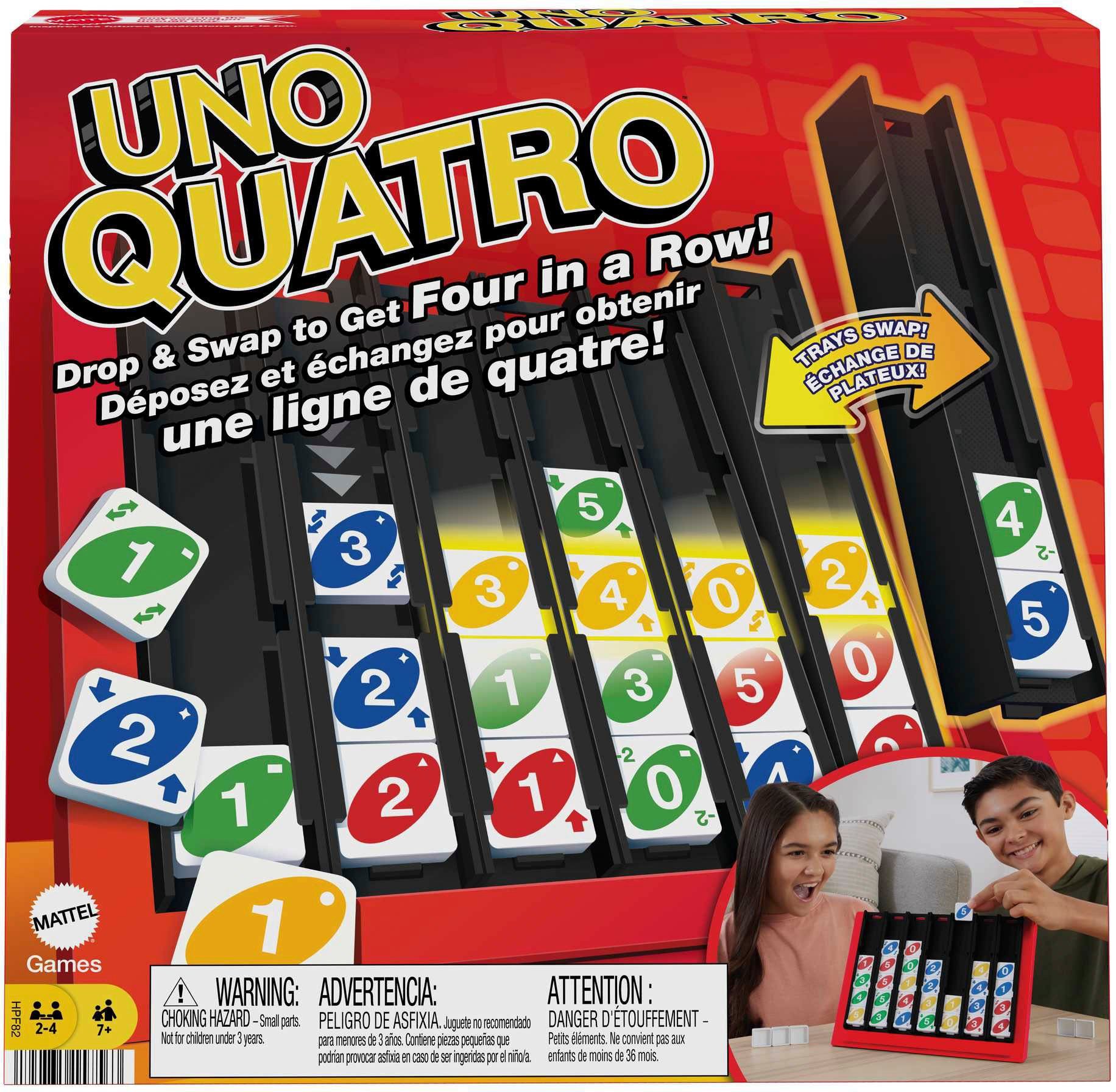 Mattel games Spiel UNO Quatro, Familienspiel
