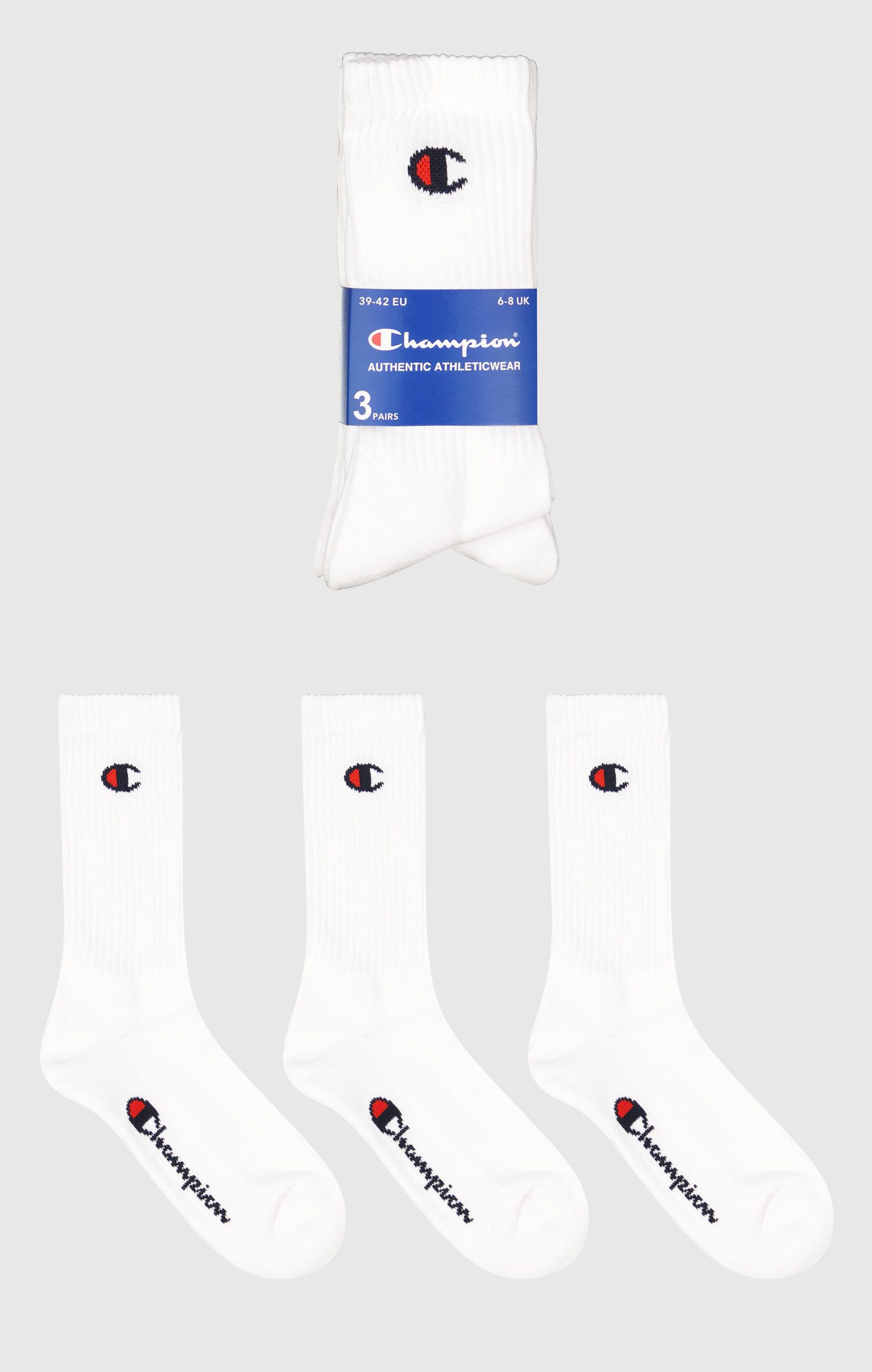 Champion Tennissocken 3 Pack Crew Socks (3-Paar) für sportive Aktivitäten, günstig online kaufen