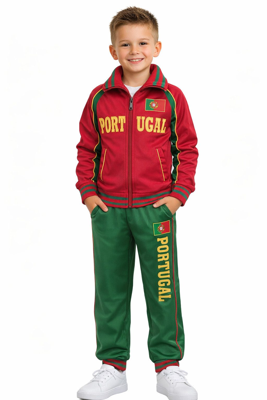 Fashion Boy Trainingsanzug Portugal Trainingsanzug Freizeitanzug Jogginganzug JF07e (Set, Jacke + Hose)