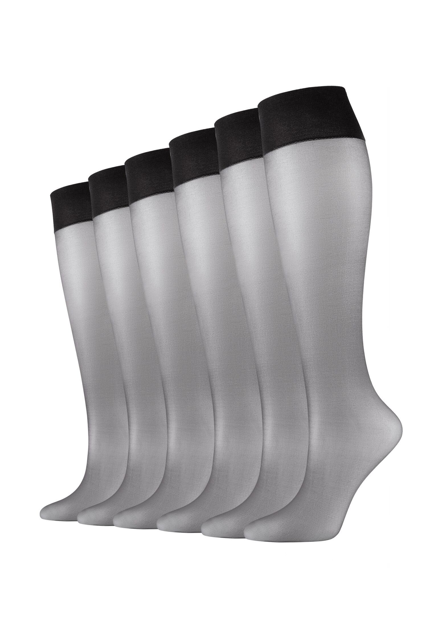 6er Kniestrümpfe Kniestrümpfe Pack Camano black