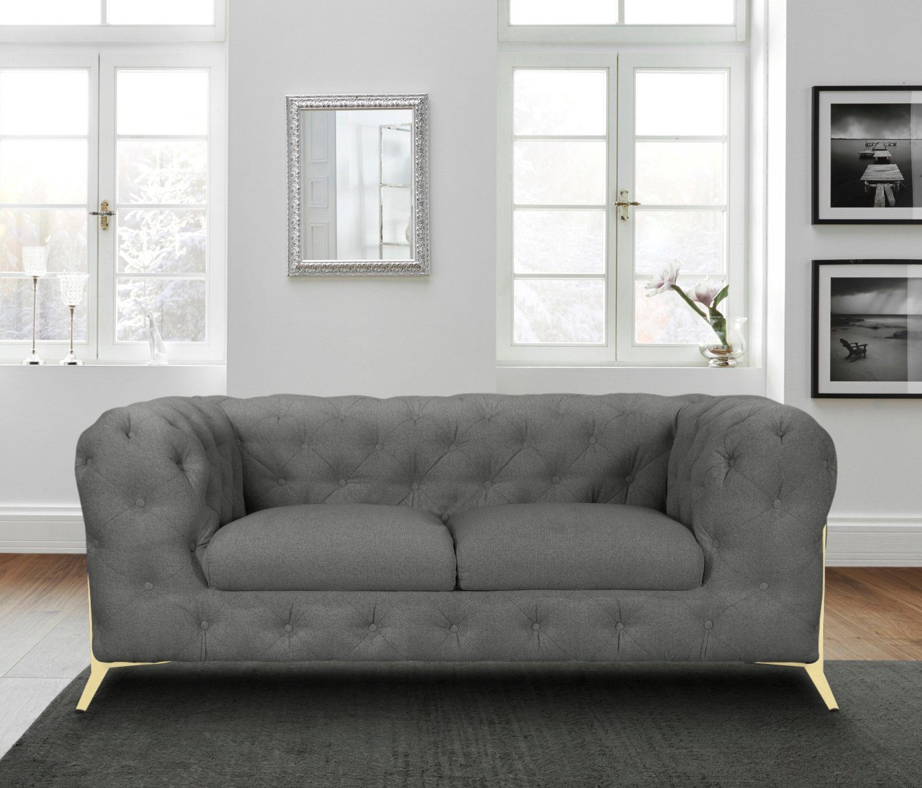 Leonique Chesterfield-Sofa Amaury, aufwändige Knopfheftung, moderne günstig online kaufen