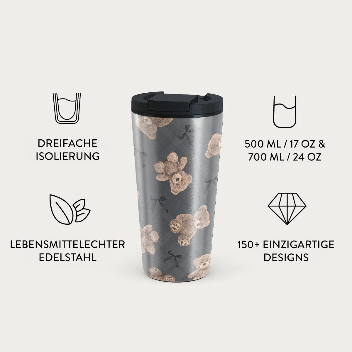 BURGA Becher Best Friends Forever "BFF" Flap Lid Travel Mug 500ml