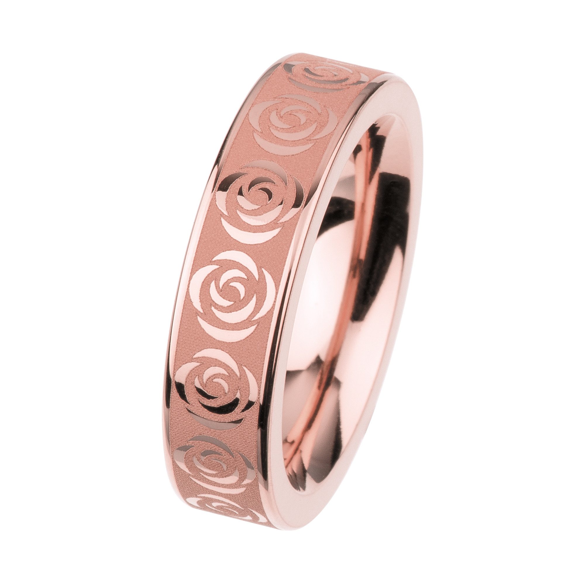 Ernstes Design Fingerring Ring Rosen Edelstahl rosé R311