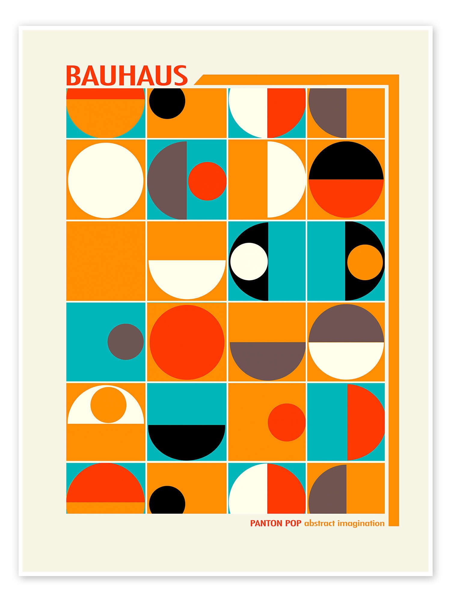 Posterlounge Wandbild Bauhaus - Panton Pop, Mandy Reinmuth, erhältlich als Poster, Leinwandbild, Wandsticker oder Acrylglasbild