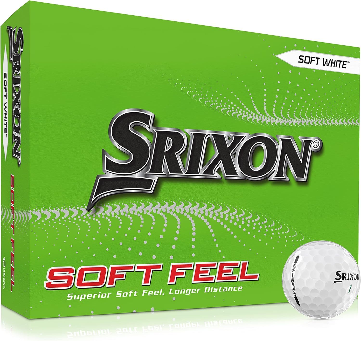 Srixon Golfball Srixon Soft Feel Golfbälle 12 Stück 2 Pieces/Schichten, AERO-DYNAMIK
